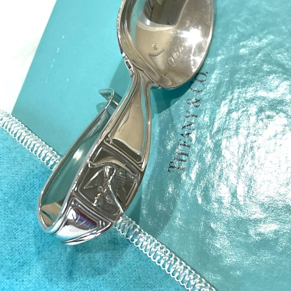 TIFFANY & Co BABY SPOON Mother Goose loop STERLING SILVER with box + pouch - Picture 7 of 15